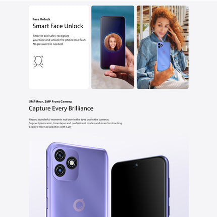 Blackview OSCAL C20, 1GB+32GB, Face Identification, 6.088 inch Android 11 Unisoc SC7731E Quad Core Network: 3G, Dual SIM(Black)