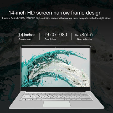 Jumper EZbook S5 Laptop, 14.0 inch, 4GB+64GB, Windows 10 Intel Atom X5- Z8350 Quad Core 1.44-1.92GHz, Support TF Card & Bluetooth & Dual WiFi & Mini HDMI, EU Plug(Dark Gray)